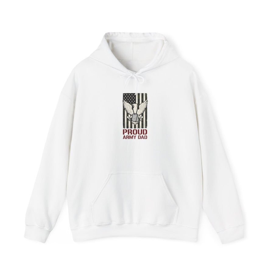 Proud Army Dad Dog Tags & Flag Hoodie — lifestyle photo