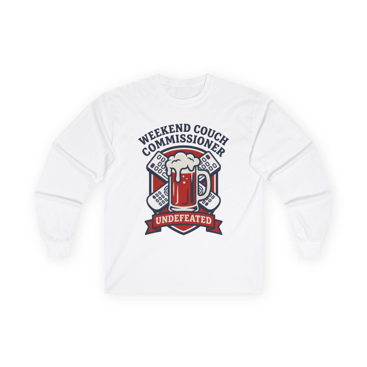Weekend Couch Commissioner Crest Long Sleeve — lifestyle photo