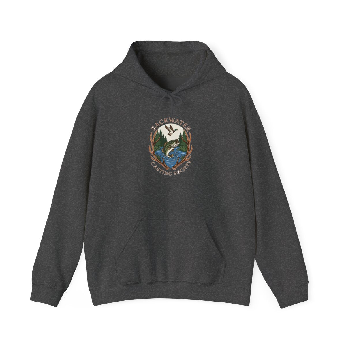 Backwater Casting Society Graphic Hoodie — lifestyle photo